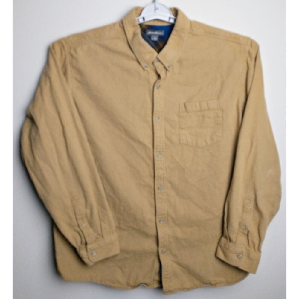 Eddie Bauer Relaxed Fit Long Sleeve Button Down> Men's XXL. Khaki